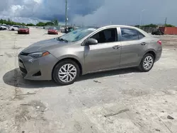 2018 Toyota Corolla L en venta en Homestead, FL