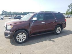 Salvage cars for sale at Dunn, NC auction: 2008 Toyota Sequoia Platinum