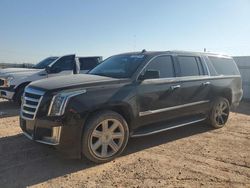 Salvage cars for sale at Andrews, TX auction: 2015 Cadillac Escalade ESV Luxury