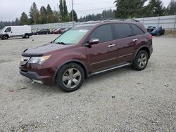 Salvage cars for sale at Graham, WA auction: 2008 Acura MDX Sport