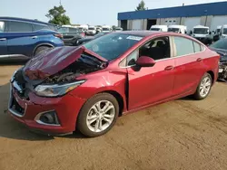 Salvage cars for sale at Woodhaven, MI auction: 2019 Chevrolet Cruze LT