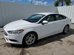 Ford salvage cars for sale: 2018 Ford Fusion SE