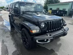 Jeep salvage cars for sale: 2021 Jeep Wrangler Unlimited Sahara 4XE