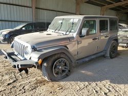 Salvage cars for sale at Houston, TX auction: 2020 Jeep Wrangler Unlimited Sport