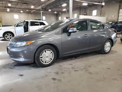 Honda salvage cars for sale: 2012 Honda Civic HF