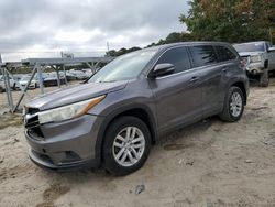 Salvage cars for sale at Seaford, DE auction: 2015 Toyota Highlander LE