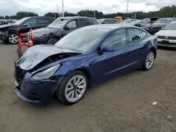 Salvage cars for sale at East Granby, CT auction: 2022 Tesla Model 3