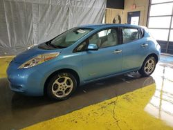 Salvage cars for sale at Indianapolis, IN auction: 2013 Nissan Leaf S