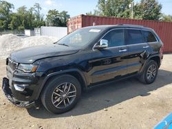 Jeep salvage cars for sale: 2017 Jeep Grand Cherokee Limited