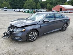 Salvage cars for sale at Mendon, MA auction: 2020 Honda Accord Hybrid EXL