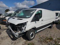 Salvage trucks for sale at Woodhaven, MI auction: 2022 Ford Transit T-350