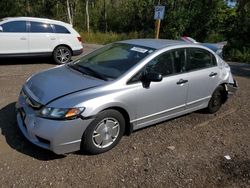 Salvage cars for sale at Cookstown, ON auction: 2009 Honda Civic DX-G