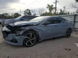 Salvage cars for sale at Riverview, FL auction: 2021 Honda Accord Sport