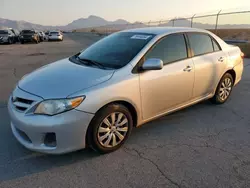 Salvage cars for sale at North Las Vegas, NV auction: 2012 Toyota Corolla Base