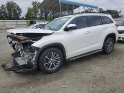 Salvage cars for sale at Spartanburg, SC auction: 2018 Toyota Highlander SE