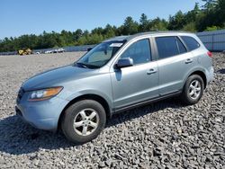 Salvage cars for sale at Windham, ME auction: 2008 Hyundai Santa FE GLS