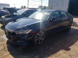 Salvage cars for sale at Chicago Heights, IL auction: 2018 Honda Accord Sport