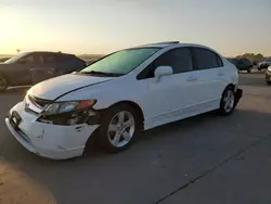 Salvage cars for sale at Grand Prairie, TX auction: 2008 Honda Civic EX