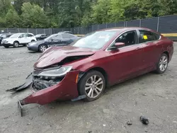 Salvage cars for sale at Waldorf, MD auction: 2015 Chrysler 200 Limited