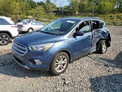 Salvage cars for sale at West Mifflin, PA auction: 2018 Ford Escape SE