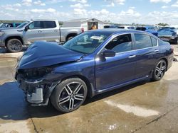 Salvage cars for sale at Grand Prairie, TX auction: 2017 Honda Accord Sport