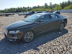 Salvage cars for sale at Windham, ME auction: 2018 Lincoln MKZ Premiere