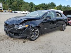 Salvage cars for sale at Mendon, MA auction: 2017 Ford Fusion Titanium HEV