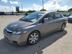 Salvage cars for sale at Miami, FL auction: 2010 Honda Civic LX