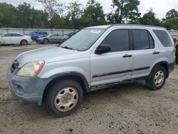 Salvage cars for sale at Hampton, VA auction: 2005 Honda CR-V LX