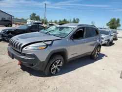 Salvage cars for sale at Pekin, IL auction: 2015 Jeep Cherokee Trailhawk