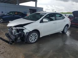 Salvage cars for sale at West Palm Beach, FL auction: 2018 Toyota Corolla L