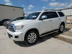 Salvage cars for sale at Haslet, TX auction: 2014 Toyota Sequoia Platinum