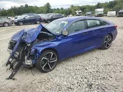 Salvage cars for sale at Candia, NH auction: 2021 Honda Accord Sport SE