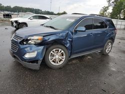 Salvage cars for sale at Dunn, NC auction: 2017 Chevrolet Equinox LT