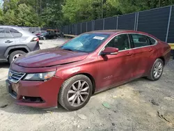 Chevrolet salvage cars for sale: 2017 Chevrolet Impala LT