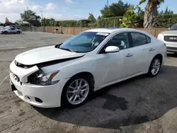 Salvage cars for sale at San Martin, CA auction: 2014 Nissan Maxima S