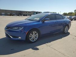 Salvage cars for sale at Wilmer, TX auction: 2015 Chrysler 200 Limited