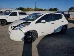 Salvage cars for sale at Sacramento, CA auction: 2017 Nissan Leaf S