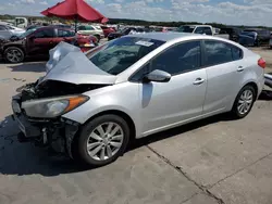 Salvage cars for sale at Grand Prairie, TX auction: 2015 KIA Forte LX