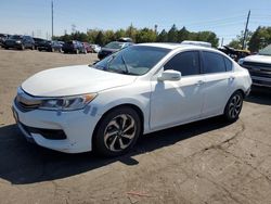 Salvage cars for sale at Denver, CO auction: 2016 Honda Accord EXL