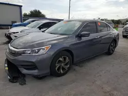 Honda salvage cars for sale: 2017 Honda Accord LX