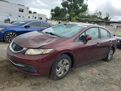 Salvage cars for sale at Opa Locka, FL auction: 2013 Honda Civic LX