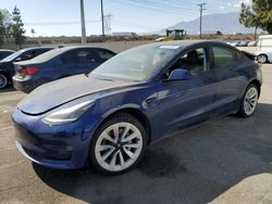 Salvage cars for sale at Rancho Cucamonga, CA auction: 2022 Tesla Model 3