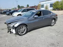 Salvage cars for sale at Wilmington, CA auction: 2018 Infiniti Q50 Pure