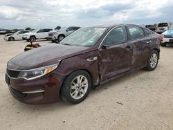 Salvage cars for sale at San Antonio, TX auction: 2017 KIA Optima LX