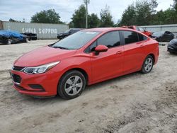 Chevrolet salvage cars for sale: 2018 Chevrolet Cruze LS