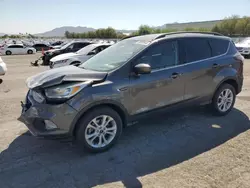 Salvage cars for sale at Las Vegas, NV auction: 2018 Ford Escape SE