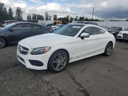 Mercedes-Benz c-Class salvage cars for sale: 2017 Mercedes-Benz C 300 4matic