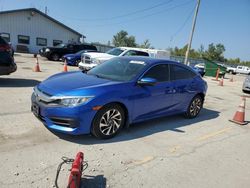 Salvage cars for sale at Pekin, IL auction: 2016 Honda Civic EX