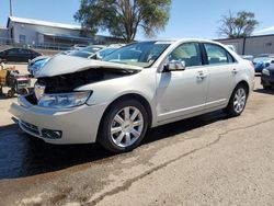 Salvage cars for sale at Albuquerque, NM auction: 2007 Lincoln MKZ